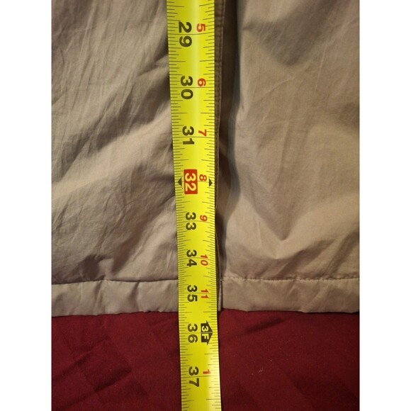 Jos A Bank Travel Tech Men’s XL Beige Tan Trench Coat Rain Jacket Plaid Lining - Picture 8 of 9